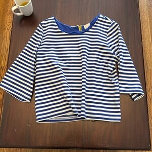 Striped Blue and White Women's Top
